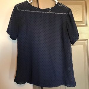 Navy Polka Dot Shirt